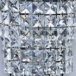 Бра настенное цвета хром с прозрачными квадратными хрустальными подвесками Crystal Regena варинант исполнения - 5 | Loft Concept в Ростове-на-Дону