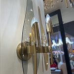 Бра с двумя плафонами дымчатого и янтарного цвета Vertical Glass варинант исполнения - 2 | Loft Concept в Ростове-на-Дону