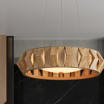 Люстра круглая из толстых деревянных реек Wooden Slats варинант исполнения - 5 | Loft Concept в Ростове-на-Дону