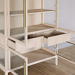 Витрина Primo со стеклянными фасадами и 2 ящиками Светлый дуб варинант исполнения - 4 | Loft Concept в Ростове-на-Дону