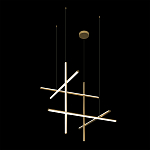 Люстра с 6-ю  пересекающимися цилиндрическими плафонами на тонких тросах Trumpet tube варинант исполнения - 3 | Loft Concept в Ростове-на-Дону