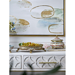 Чаша с цветочным орнаментом на бронзовых ножках Eden Garden варинант исполнения - 2 | Loft Concept в Ростове-на-Дону