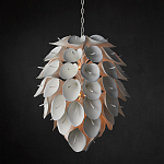 Люстра белая каплевидной формы из цветков лилии White Natural Lines варинант исполнения - 4 | Loft Concept в Ростове-на-Дону