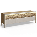 ТВ тумба 2 двери и 2 ящика с подсветкой на рельефном фасаде Warm Industrial варинант исполнения - 5 | Loft Concept в Ростове-на-Дону