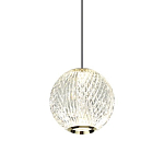 Подвесной светильник с прозрачным рифленым плафоном в форме шара Crystal Globule варинант исполнения - 1 | Loft Concept в Ростове-на-Дону