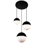 Каскадный светильник с 3-мя плафонами шары Ponzio Flos Cascade Trio Black Sphere Hanging Lamp варинант исполнения - 1 | Loft Concept в Ростове-на-Дону