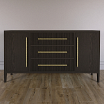 Буфет Primo с тремя ящиками и двумя фасадами Темный орех варинант исполнения - 1 | Loft Concept в Ростове-на-Дону