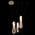 Подвесной светильник белого цвета с 3-мя изогнутыми плафонами Flow Loop варинант исполнения - 5 | Loft Concept в Ростове-на-Дону