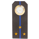 Часы погон подарочные настольные Авиация ВМФ из натурального камня Змеевик Military Clock варинант исполнения - 4 | Loft Concept в Ростове-на-Дону