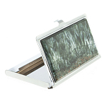 Визитница карманная металлическая с накладкой из натурального камня Серафинит Stone Business Card Holders  варинант исполнения - 2 | Loft Concept в Ростове-на-Дону