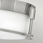 Потолочный светильник для ванных комнат цвета никель с плафоном из опалового стекла и декоративными держателями Hinkley варинант исполнения - 4 | Loft Concept в Ростове-на-Дону