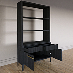 Стеллаж Primo с ящиками Черный дуб  варинант исполнения - 7 | Loft Concept в Ростове-на-Дону