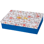 Чайный набор из фарфора синий на 6 персон 12 предметов Flower Porcelain Collection варинант исполнения - 3 | Loft Concept в Ростове-на-Дону