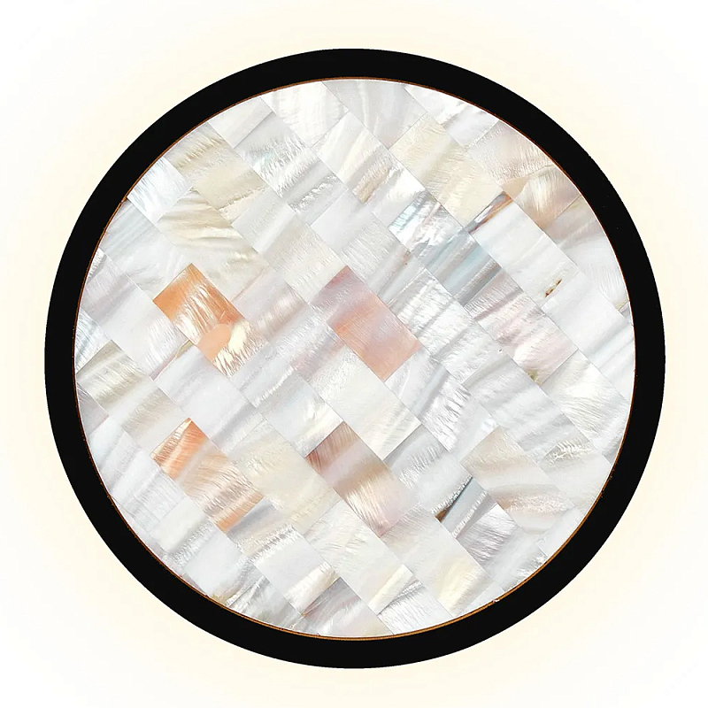 Бра в форме диска с перламутровыми прямоугольниками из морской ракушки Touch of Marine Charm Золотой Черный в Ростове-на-Дону | Loft Concept 