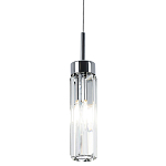 Подвесной светильник с плафоном из хрусталя Fernand Glass Chrome Hanging Lamp варинант исполнения - 1 | Loft Concept в Ростове-на-Дону