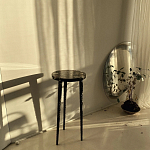 Круглый журнальный столик со столешницей из эпоксидной смолы Epoxy Resin Flowers Coffee Table варинант исполнения - 6 | Loft Concept в Ростове-на-Дону