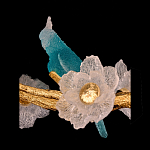 Люстра круглая на золотом каркасе с птичками и цветочным декором Miscellaneous herbs варинант исполнения - 7 | Loft Concept в Ростове-на-Дону