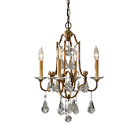 Люстра с 4-мя лампами и стеклянными подвесками в классическом стиле Feiss варинант исполнения - 1 | Loft Concept в Ростове-на-Дону