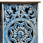 Комод с резным фасадом Blue Carved Chest of Drawers варинант исполнения - 3 | Loft Concept в Ростове-на-Дону