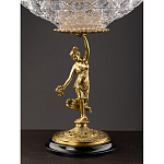 Чаша стеклянная прозрачная на бронзовой подставке с фигуркой девушки Eden Garden варинант исполнения - 6 | Loft Concept в Ростове-на-Дону