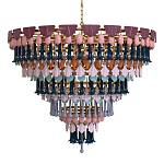 Люстра круглая с декором из разноцветных элементов в виде листьев Changing Seasons варинант исполнения - 4 | Loft Concept в Ростове-на-Дону