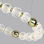 Люстра подвесная кольцевая с прозрачными рифлеными шарообразными плафонами Crystal Globule варинант исполнения - 4 | Loft Concept в Ростове-на-Дону