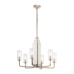  Люстра с прозрачными рифлеными цилиндрическими плафонами Kichler варинант исполнения - 22 | Loft Concept в Ростове-на-Дону