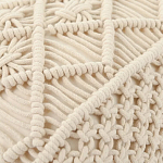 Чехол на подушку с макраме бежевого цвета Macrame варинант исполнения - 2 | Loft Concept в Ростове-на-Дону