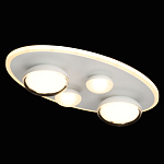 Потолочный светильник овальной формы белого цвета с 4-мя лампами Lunar Pebbles варинант исполнения - 3 | Loft Concept в Ростове-на-Дону