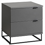 Тумба прикроватная цвета графит с ящиками Strict Lines варинант исполнения - 1 | Loft Concept в Ростове-на-Дону