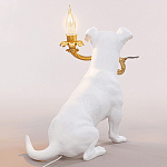 Настольная лампа в виде щенка Puppy White Table Lamp варинант исполнения - 3 | Loft Concept в Ростове-на-Дону