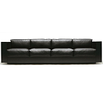 Дизайнерский кожаный диван черный Poltronova Saratoga Sofa варинант исполнения - 3 | Loft Concept в Ростове-на-Дону