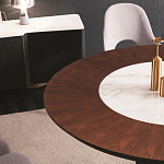 Обеденный стол круглый на чёрном фигурном основании Bosnia dinning table  варинант исполнения - 1 | Loft Concept в Ростове-на-Дону