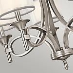 Люстра с белыми тканевыми абажурами в прозрачных стеклянных цилиндрах Kichler варинант исполнения - 8 | Loft Concept в Ростове-на-Дону