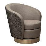 Кресло вращающееся черно-золотая рогожка Julia Armchair Golden Belt варинант исполнения - 1 | Loft Concept в Ростове-на-Дону