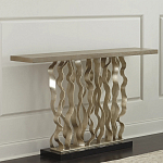 Консоль с прямоугольной столешницей и фактурным основанием Waves варинант исполнения - 1 | Loft Concept в Ростове-на-Дону