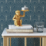 Подсвечник золотая обезьяна с блюдцем Golden Monkey варинант исполнения - 1 | Loft Concept в Ростове-на-Дону