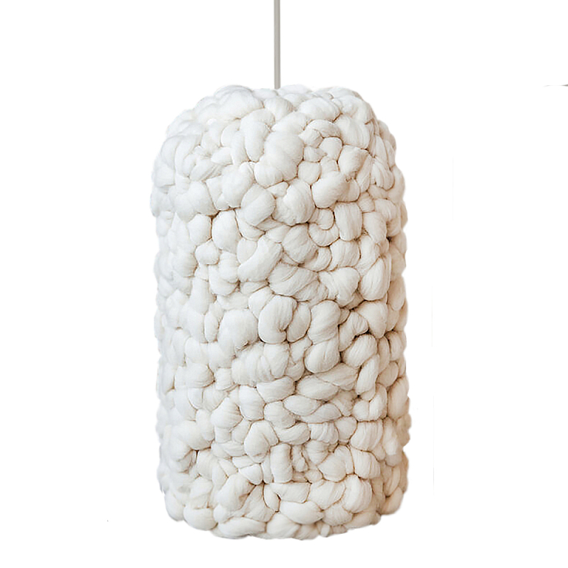 Вязаный Светильник Wool Knitted Lamp Elongated Shape Бежевый Вязаный Светильник Wool Knitted Lamp Elongated Shape Бежевый в Ростове-на-Дону | Loft Concept