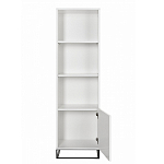 Стеллаж книжный белый с 3-мя открытыми полками и дверкой Strict Lines варинант исполнения - 2 | Loft Concept в Ростове-на-Дону