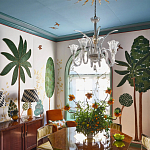 Обои с вышивкой ручной работы Mughal Trees Original colourway on linen варинант исполнения - 6 | Loft Concept в Ростове-на-Дону