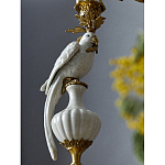 Подсвечник белый Попугай из фарфора с бронзовыми элементами Eden Garden варинант исполнения - 6 | Loft Concept в Ростове-на-Дону