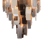 Люстра с многослойными стеклянными панелями янтарного и дымчатого цвета Textured Glass Chandelier варинант исполнения - 2 | Loft Concept в Ростове-на-Дону