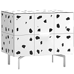 Тумба белая с рисунком Grande Graphspots варинант исполнения - 1 | Loft Concept в Ростове-на-Дону