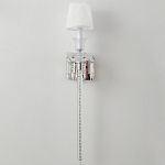 Бра с белым текстильным абажуром и хрустальными подвесками с декоративной кисточкой Lustre Reverie варинант исполнения - 7 | Loft Concept в Ростове-на-Дону