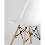 Пластиковый стул на ножках из массива бука Eames White  варинант исполнения - 3 | Loft Concept в Ростове-на-Дону