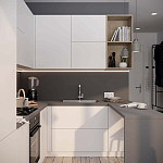 Кухонный гарнитур белый акриловый фасад Eveline White Kitchen Set варинант исполнения - 2 | Loft Concept в Ростове-на-Дону