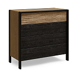 Комод 4 ящика с подсветкой на рельефном фасаде Warm Industrial варинант исполнения - 2 | Loft Concept в Ростове-на-Дону