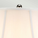 Настольная лампа с фарфоровым основанием с декоративным орнаментом и белым абажуром на темной круглой подставке Elstead Lighting варинант исполнения - 12 | Loft Concept в Ростове-на-Дону