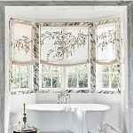 Обои с вышивкой ручной работы Moonlit Garden Original colourway on muslin варинант исполнения - 1 | Loft Concept в Ростове-на-Дону