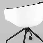 Офисное кресло из пластика с мягким сиденьем Eggshell Black варинант исполнения - 8 | Loft Concept в Ростове-на-Дону